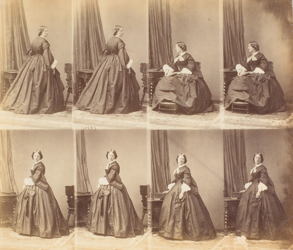 André Adolphe Eugène Disdéri - Lady Williams-Wynn en huit poses, six en pied, de...