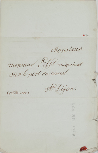 Gustave Eiffel - 1840. 2 lettres de Gustave Eiffel à son père et à sa mère. Dema...