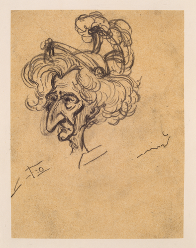 Alfred Grévin - Portrait charge de Berlioz