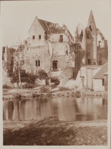 Charles Augustin Lhermitte - Un château en ruines