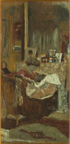 Edouard Vuillard - Madame Hessel lisant le journal devant la cheminée - I