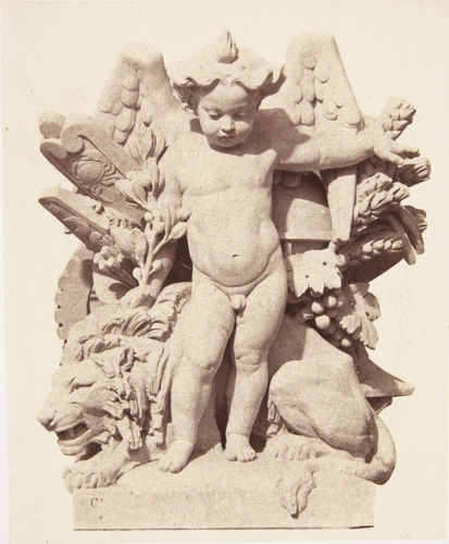 Edouard Baldus - "La Paix", sculpture de Pierre Eugène Emile Hébert, décor du pa...