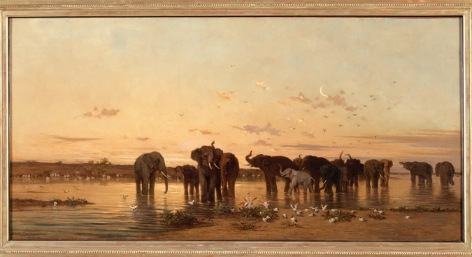 Charles Emile de Tournemine - Eléphants d'Afrique
