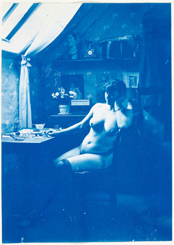 Charles-François Jeandel - Femme assise, nue, dans l'atelier de l'artiste