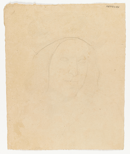 Edgar Degas - Tête d'homme coiffé d'un béret, d'après Franciabigio (Reprise du f...