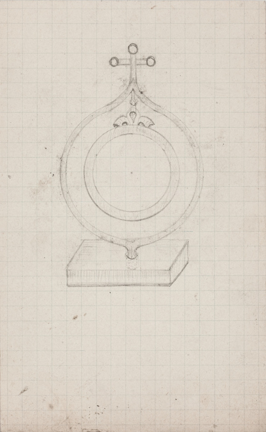 Enguerrand du Suau de la Croix - Porte médaille à croix en sommet, soutenant méd...