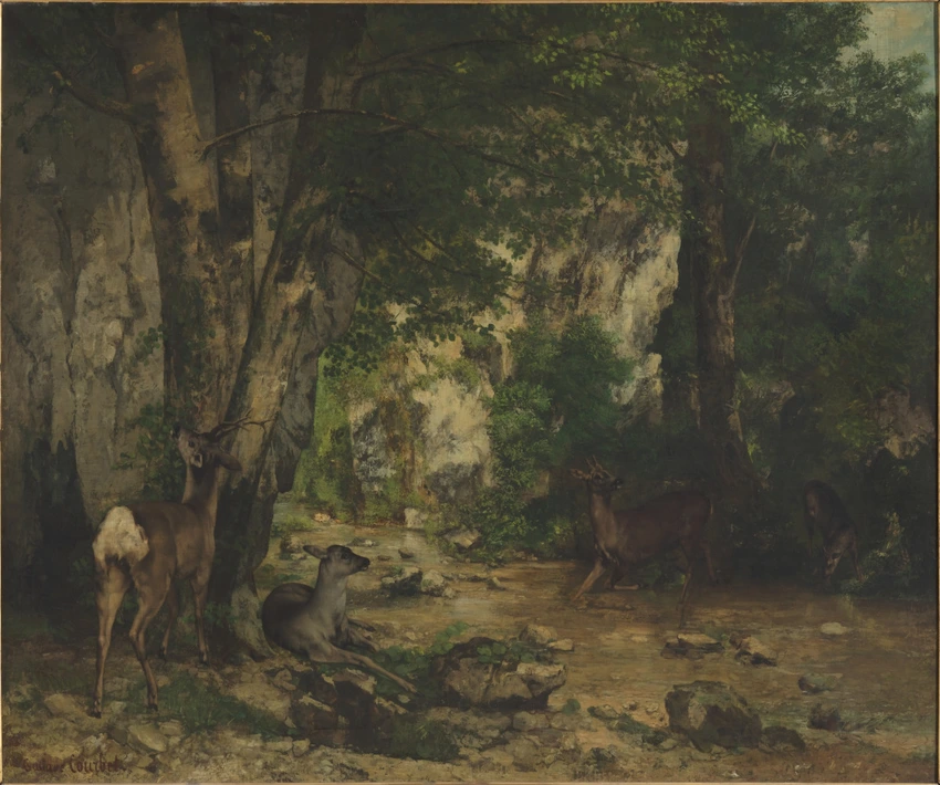 Gustave Courbet - Remise de chevreuils au ruisseau de Plaisir-Fontaine