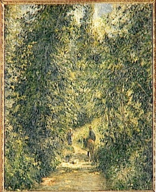 Chemin sous bois, en été - Camille Pissarro