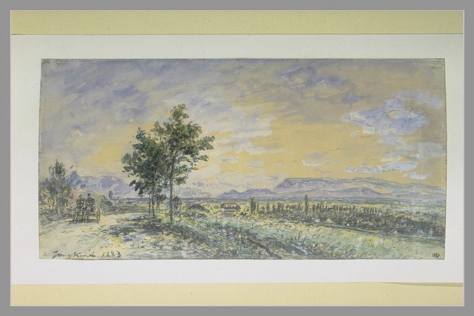 Johan Barthold Jongkind - La route de Lyon à la Côte-Saint-André