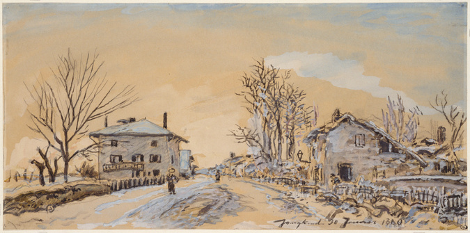 Johan Barthold Jongkind - Au Chuzeau, par temps de neige