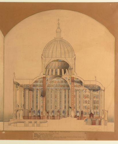 Alphonse Gosset - Sainte-Clotilde de Reims, façade latérale, élévation