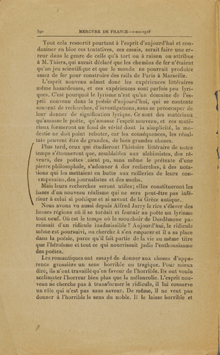 Guillaume Apollinaire - Mercure de France - I-XII-1918. p. 385 à 396, L'Esprit n...