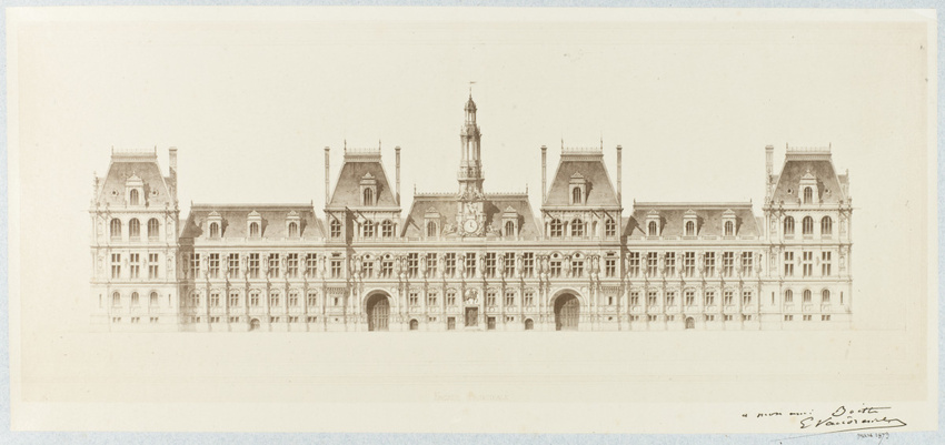 Jacques Martin Tetaz - France, Paris, Opéra : façade principale, signé J.M. Teta...