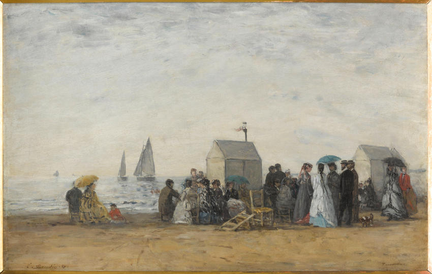 La Plage de Trouville - Eugène Boudin | Musée d'Orsay