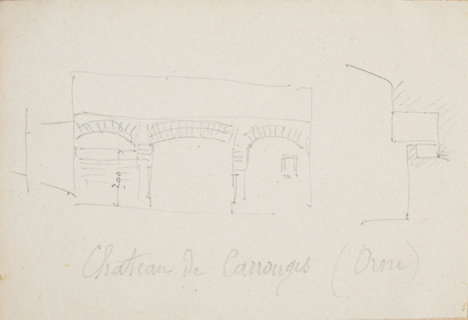 Victor Ruprich-Robert - Elévation d'une cheminée du Château de Carrouges