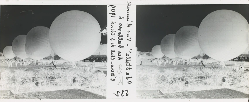 "La Stella". Vue d'immeuble des ballons à l'Aéro-Club de St Cloud 1909 - E. Serve-Louvat