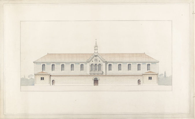 Gaston Redon - Monastère, élévation principale