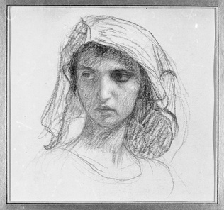 Ernest Hébert - Tête de paysanne italienne, de face