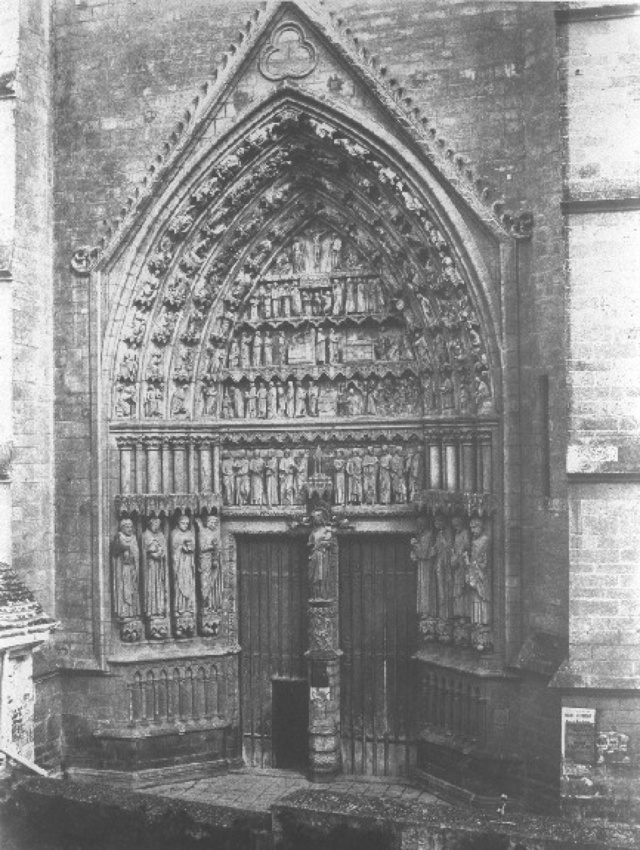 Édouard Baldus, Abside de la cathédrale d'Amiens, c. 1855. Papier salé