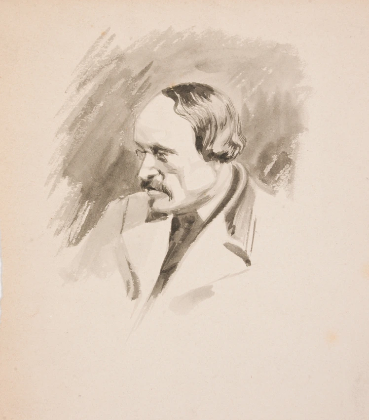 Eugène Grasset - Portrait d'homme