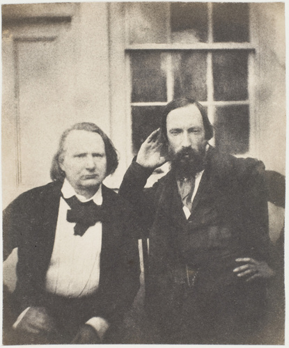 Charles Hugo - Victor Hugo et Auguste Vacquerie devant une fenêtre