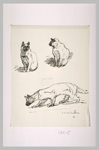 Théophile Alexandre Steinlen - Trois chats