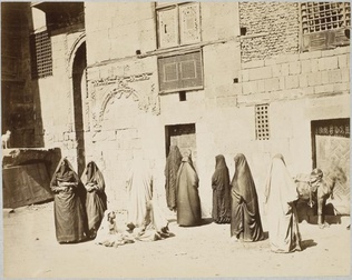 Emile Béchard - Femmes et âne devant une maison
