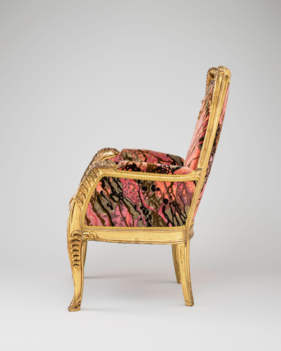 Louis Majorelle - Fauteuil en bergère, décor de fougères