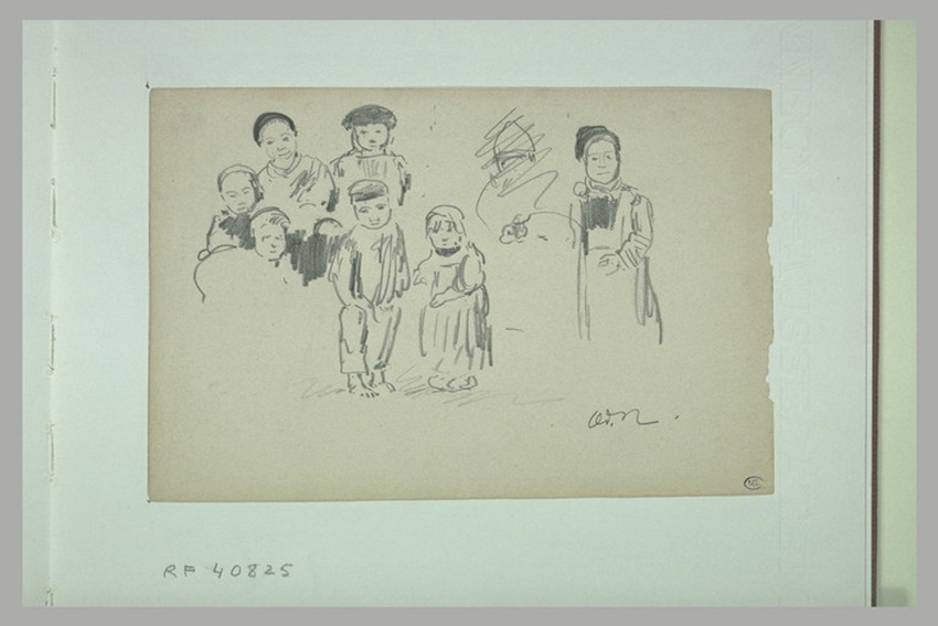 Odilon Redon - Groupe d'enfants en Bretagne