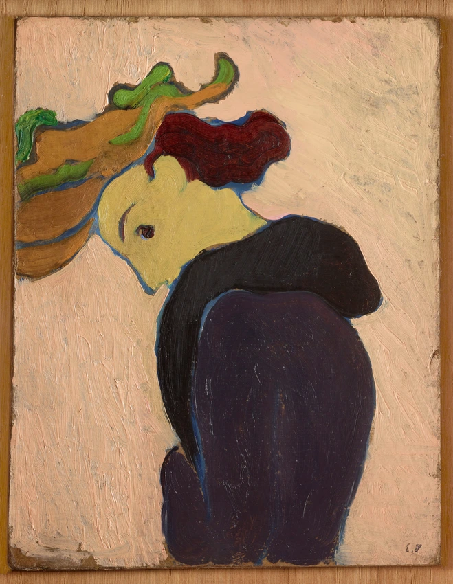 Femme de profil au chapeau vert - Edouard Vuillard