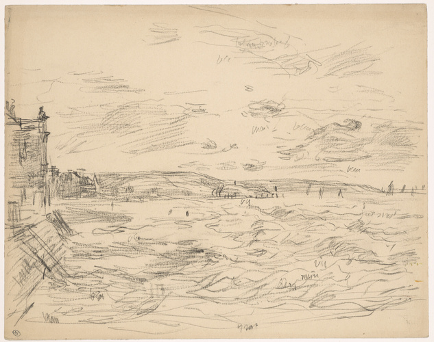 Eugène Boudin - La tour Malakoff vue de la jetée promenade à Trouville