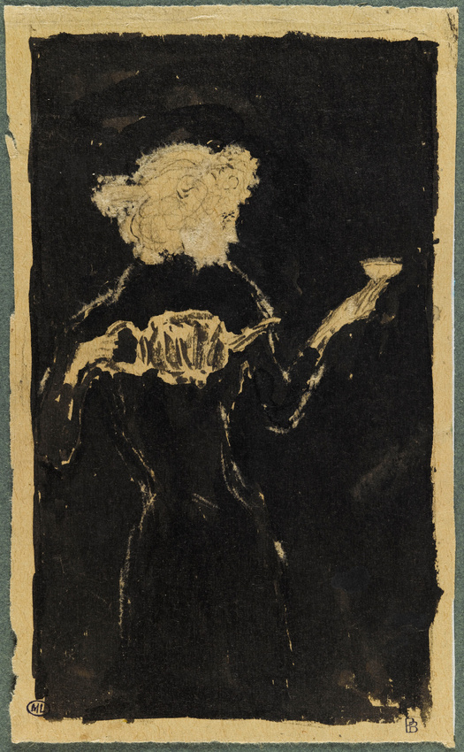 Pierre Bonnard - Femme vue à mi-jambes, de profil à droite, portant une théière