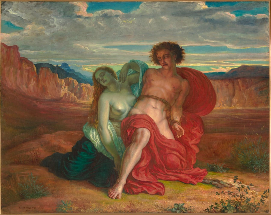 tableau, Louis Janmot, Le Supplice de Mézence, en 1865