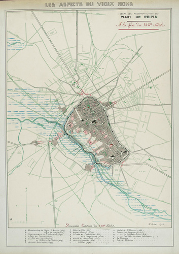 Ernest Kalas - Plan de Reims au XVIIe siècle