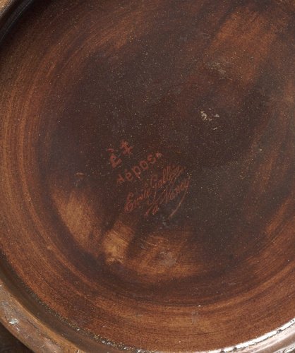 Emile Gallé - Vase à décor d'orchidées en haut-relief