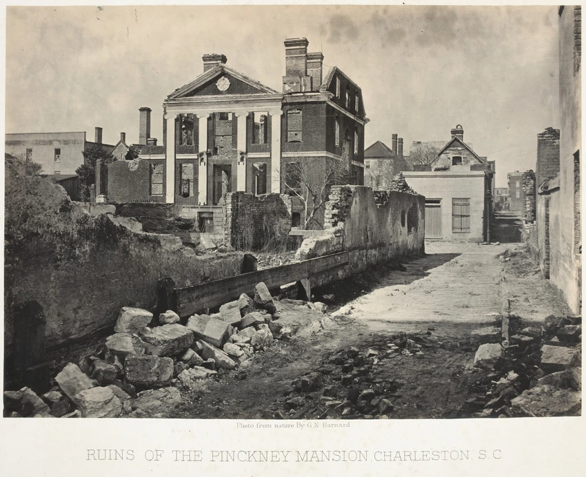 George N. Barnard - Ruins of the Pinckney Mansion, Charleston