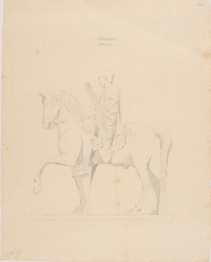 Louis Boitte - Naples, Musée National, statue équestre de Marcus Balbus le père,...