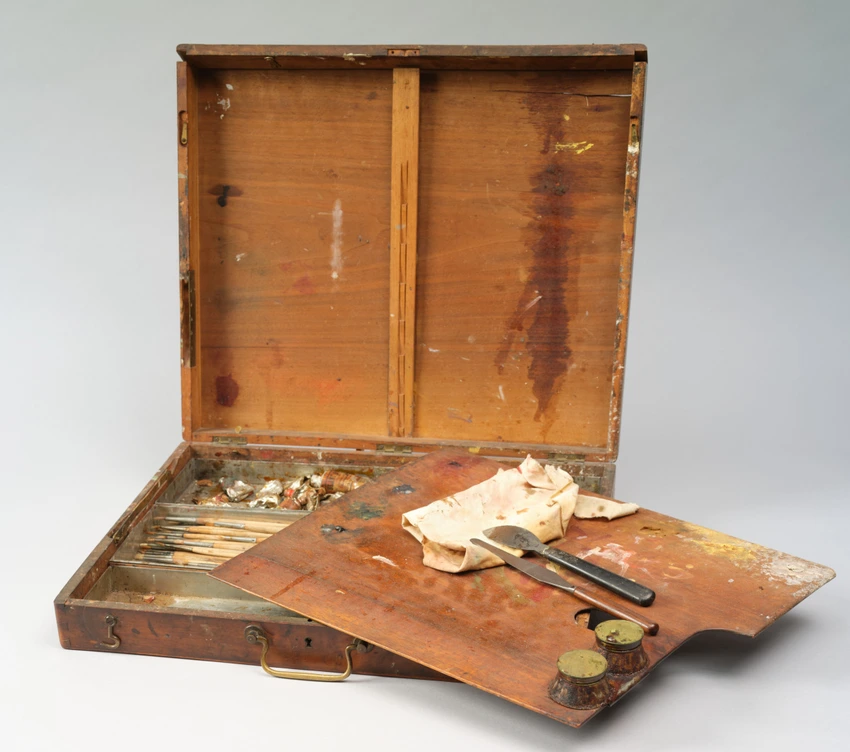 Boîte à peindre et palette de Pierre-Auguste Renoir - Anonyme