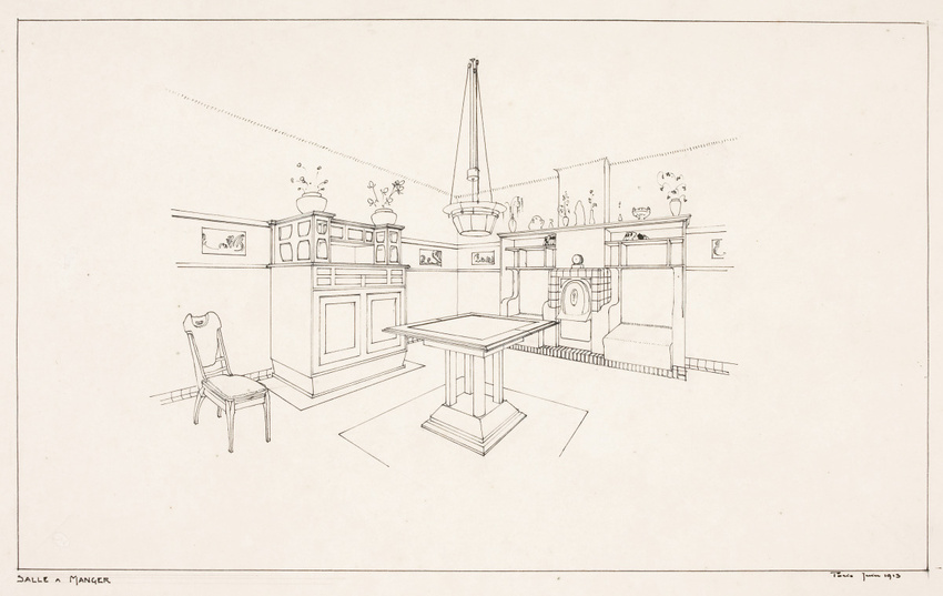 Henry Van de Velde - Projet d'aménagement d'une salle à manger