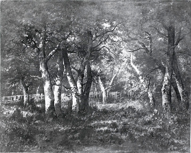 Narcisse Diaz de la Pena - Forêt de Fontainebleau, enceinte palissadée