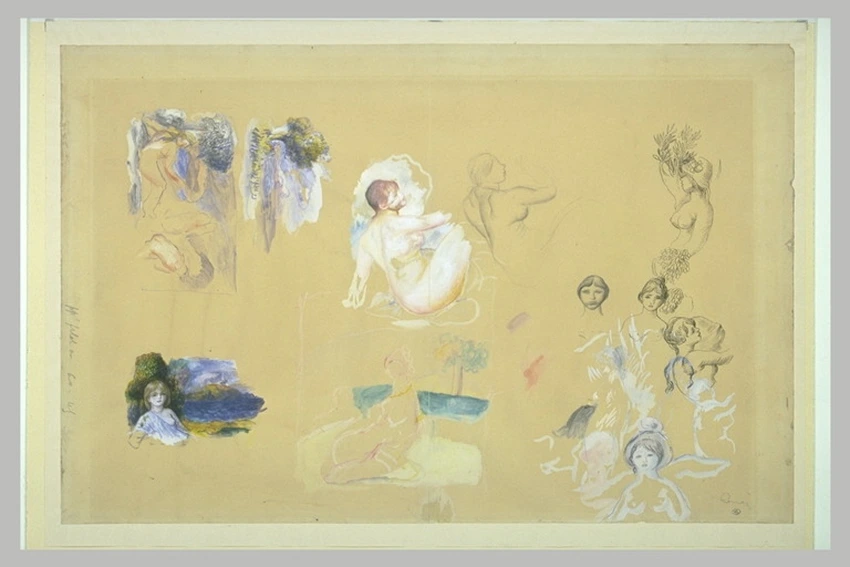 Auguste Renoir - Feuille d'études