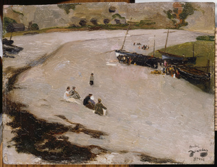 André Devambez - Plage d'Yport