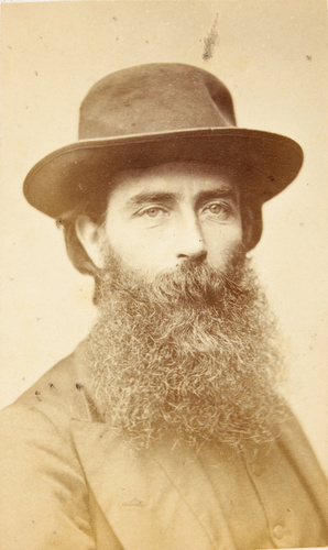 David Rees - Le Peintre et Ecrivain Frederick George Stephens, en buste, avec ch...