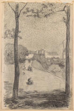 Vue de Saint-Brieuc à travers les arbres - Emile Bernard