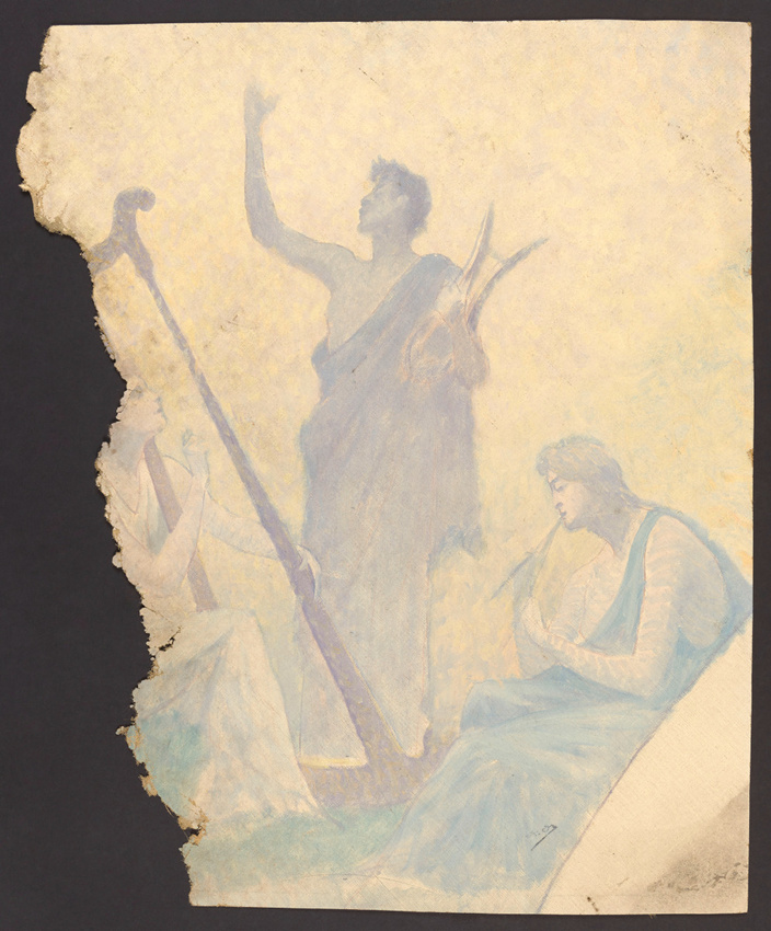 Alphonse Osbert - Esquisse pour : La Musique, projet pour la salle d'opéra du ca...