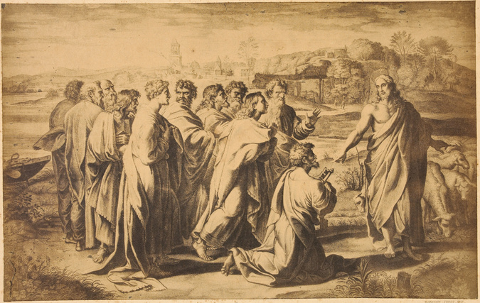 Hippolyte Bayard - L'Institution de l'Eglise par Raphaël, Ecole italienne