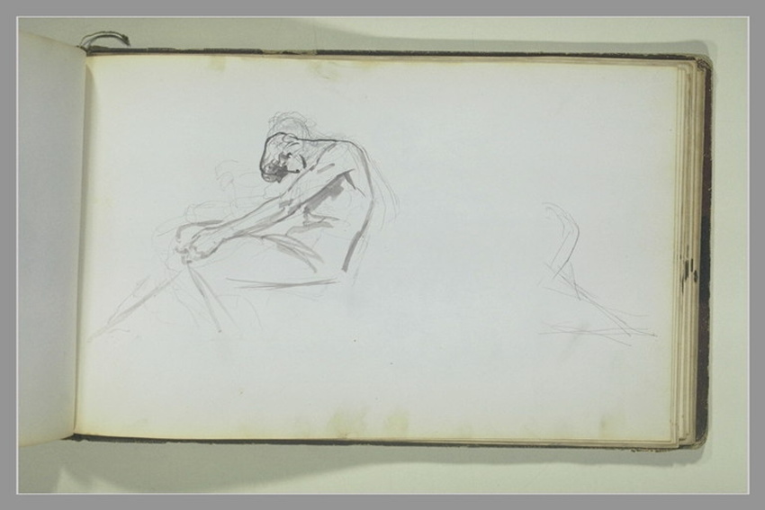 Adolphe Yvon - Etude d'une figure assise