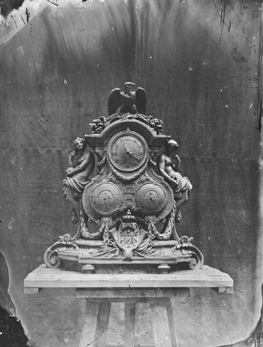 Anonyme - Maquette (modello) de pendule aux armes du Second Empire