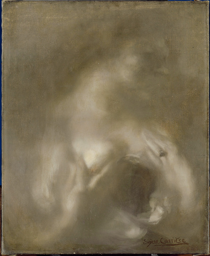 Eugène Carrière - Femme aux seins nus. La Nature
