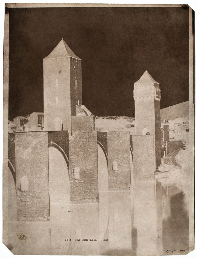 Gustave Le Gray - Cahors (Lot) - Vue en perspective, pont Valentré